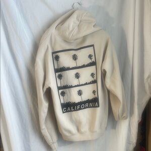 Artist Union Clothing Co. Cream and Black Oversized Graphic Hoodie